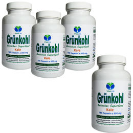 VitalLife Grünkohl Kapseln 720 Stück mit Sulforaphan und Antioxidantien ohne Zusatzstoffe vegetarisch glutenfrei laktosefrei – Bild 1 von 5