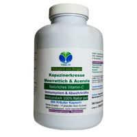 Produktbild von VitalLife Kapuzinerkresse Meerrettich und Acerola Vitamin C Kapseln 360 Stück ohne Zusatzstoffe