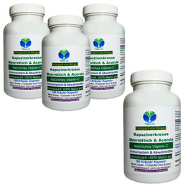 VitalLife Kapuzinerkresse Meerrettich und Acerola Vitamin C Kapseln vegetarisch ohne Zusatzstoffe 720 Stück – Bild 1 von 2