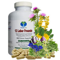 Produktbild von VitalLife Leber Komplex mit Bitterstoffen und Leberkräutern 360 Kapseln glutenfrei laktosefrei ohne Zusatzstoffe