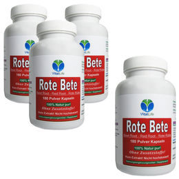 VitalLife Rote Bete Kapseln mit reinem Wurzelpulver vegetarisch ohne Zusatzstoffe 720 Stück – Bild 1 von 4