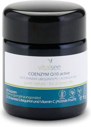Vitalsee Coenzym Q10 Ubiquinol mit Vitamin C Acerola Kapseln vegan glutenfrei laktosefrei 60 Stück – Bild 1 von 2