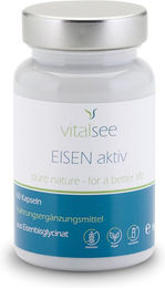 Vitalsee EISEN aktiv - 60 vegane Kapseln mit Eisenbisglycinat - glutenfrei und laktosefrei – Bild 1 von 1