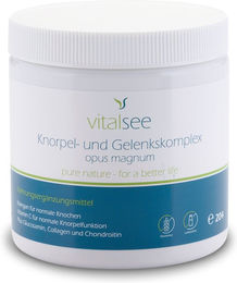 Vitalsee Knorpel- und Gelenkskomplex Pulver mit Collagenpeptiden, Glucosamin und Chondroitinsulfat, 204 g, glutenfrei und laktosefrei – Bild 1 von 1