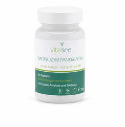 Vitalsee MONOZYM PANKREATIN Enzymkomplex ohne Zusatzstoffe in magensaftresistenten Kapseln – Bild 1 von 1