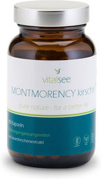 Vitalsee Montmorency Kirsch Extrakt 500 Kapseln vegan glutenfrei laktosefrei – Bild 1 von 2