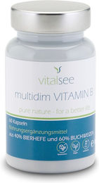 Vitalsee multidim Vitamin B Komplex Kapseln vegan glutenfrei laktosefrei 60 Stück – Bild 1 von 1