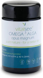 Vitalsee OMEGA 3 ALGA opus magnum Vegan Kapseln glutenfrei und laktosefrei – Bild 1 von 2