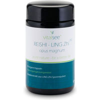 Produktbild von Vitalsee Reishi Ling Zhi 350 Kapseln mit wallbroken Sporenpulver 350 mg vegan glutenfrei und laktosefrei 90 Stück