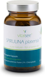 Vitalsee Spirulina platensis Mikroalgen Kapseln vegan glutenfrei laktosefrei 90 Stück – Bild 1 von 2