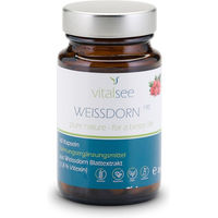 Produktbild von Vitalsee Weissdorn Extrakt 60 vegane Kapseln glutenfrei und laktosefrei