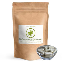 vitalundfitmit100 Bio Bockshornklee Extrakt Kapseln vegan vegetarisch 120 Stück – Bild 1 von 3