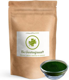 vitalundfitmit100 Bio Gerstengrassaft Pulver – Bild 1 von 2