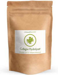 vitalundfitmit100 Collagen Hydrolysat Pulver aus Rind Typ I Typ II Typ III 500 g – Bild 1 von 1