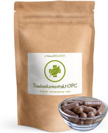 vitalundfitmit100 Traubenkernextrakt OPC Kapseln vegan ohne Gelatine – Bild 1 von 2