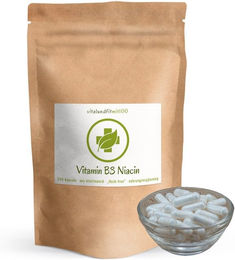 vitalundfitmit100 Vitamin B3 Niacin Nicotinamid Kapseln ohne Gelatine 200 mg – Bild 1 von 1