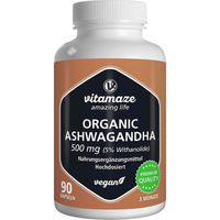 Produktbild von Vitamaze Ashwagandha Extrakt 500 mg Kapseln Vegan