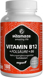 vitamaze B-Komplex Tabletten vegan für Erwachsene, Schwangere und Stillende 180 Stück – Bild 1 von 2