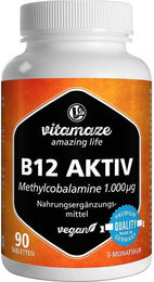 Vitamaze B12 Aktiv 1000 µg vegan Tabletten 90 Stück – Bild 1 von 5
