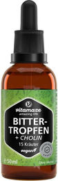 Vitamaze Bitter Tropfen mit Cholin und Kräuter-Komplex vegan glutenfrei laktosefrei – Bild 1 von 3