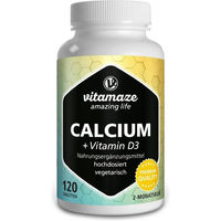 Produktbild von Vitamaze Calcium D3 600 mg mit 400 IE vegetarische Tabletten 120 Stück