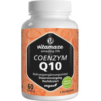 Produktbild von Vitamaze Coenzym Q10 Ubiquinon 200 mg Kapseln vegan glutenfrei laktosefrei