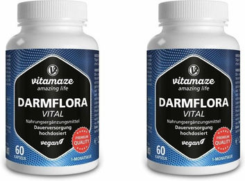 Vitamaze DARMFLORA Vital vegan Kapseln 120 Stück glutenfrei und laktosefrei für Erwachsene – Bild 1 von 1
