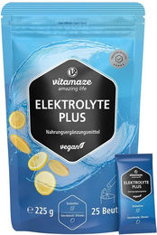 Vitamaze Elektrolyte Plus Pulver mit Vitamin C und B-Vitaminen Zitrone, vegan, 225 g – Bild 1 von 5