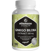 Produktbild von Vitamaze Ginkgo Biloba 100 mg hochdosiert vegan Kapseln