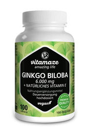 Vitamaze Ginkgo Biloba Kapseln vegan 100 Stück – Bild 1 von 7