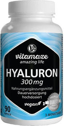 Vitamaze Hyaluronsäure 300 mg hochdosiert vegan Kapseln 90 Stück – Bild 1 von 2