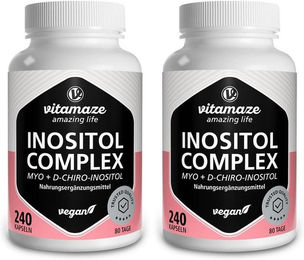 Vitamaze Inositol Complex Myo + D-Chiro-Inositol Kapseln vegan für Schwangere und Stillende – Bild 1 von 4