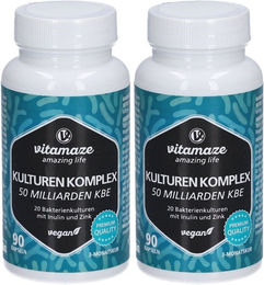 Vitamaze Kulturen Komplex mit 20 Bakterienkulturen, Inulin und Zink, vegane Kapseln – Bild 1 von 1