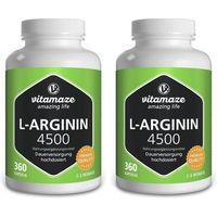Produktbild von Vitamaze L-Arginin hochdosiert 4500 mg Kapseln 180 Stück