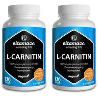 Produktbild von Vitamaze L-Carnitin 680 mg Kapseln vegan ohne Zusatzstoffe 120 Stück