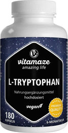 Vitamaze L-Tryptophan 500 mg vegan Kapseln 180 Stück – Bild 1 von 2