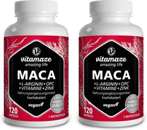 Vitamaze Maca 10:1 mit L-Arginin und OPC vegan Kapseln – Bild 1 von 1