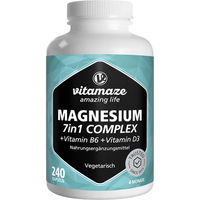 Produktbild von Vitamaze Magnesium 7in1 Komplex mit Vitamin B6 und D3 Kapseln 240 Stück