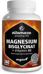 Vitamaze Magnesium Bisglycinat + Vitamin B6 Kapseln vegan – Bild 1 von 3