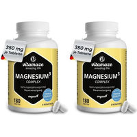 Produktbild von Vitamaze Magnesium Komplex 350 mg Tabletten 180 Stück vegan glutenfrei laktosefrei