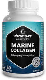 Vitamaze Marine Collagen Tabletten 1200 mg ohne Zusatzstoffe glutenfrei laktosefrei – Bild 1 von 3