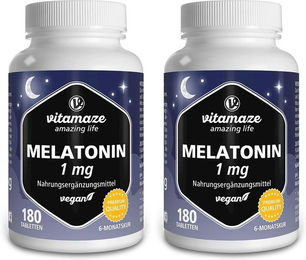 Vitamaze Melatonin 1 mg Tabletten vegan zuckerfrei 180 Stück – Bild 1 von 1