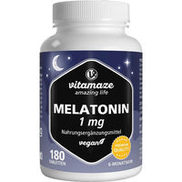 Produktbild von Vitamaze Melatonin 1 mg vegan Tabletten 180 Stück