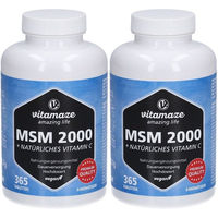 Produktbild von Vitamaze MSM 2000 mit Vitamin C Tabletten vegan ohne Zusatzstoffe 365 Stück