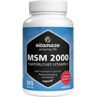 Produktbild von Vitamaze MSM 2000 mit Vitamin C und Acerola Tabletten vegan ohne Zusatzstoffe
