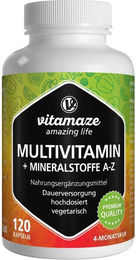 Vitamaze Multivitamin Kapseln vegetarisch für Erwachsene 120 Stück – Bild 1 von 5
