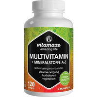 Produktbild von Vitamaze Multivitamin Kapseln vegetarisch für Erwachsene 120 Stück