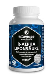 Vitamaze R-Alpha-Liponsäure 200 mg hochdosiert vegan Kapseln – Bild 1 von 6