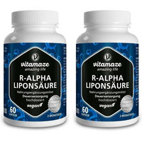 Produktbild von Vitamaze R-Alpha-Liponsäure 200 mg Kapseln vegan glutenfrei laktosefrei 60 Stück
