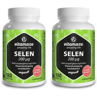 Produktbild von Vitamaze Selen Natriumselenit 200 µg hochdosiert vegan 180 Tabletten